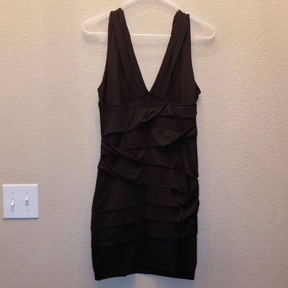 Vintage Y2K Forever 21 mujeres Sz L pequeño vestido negro sin mangas