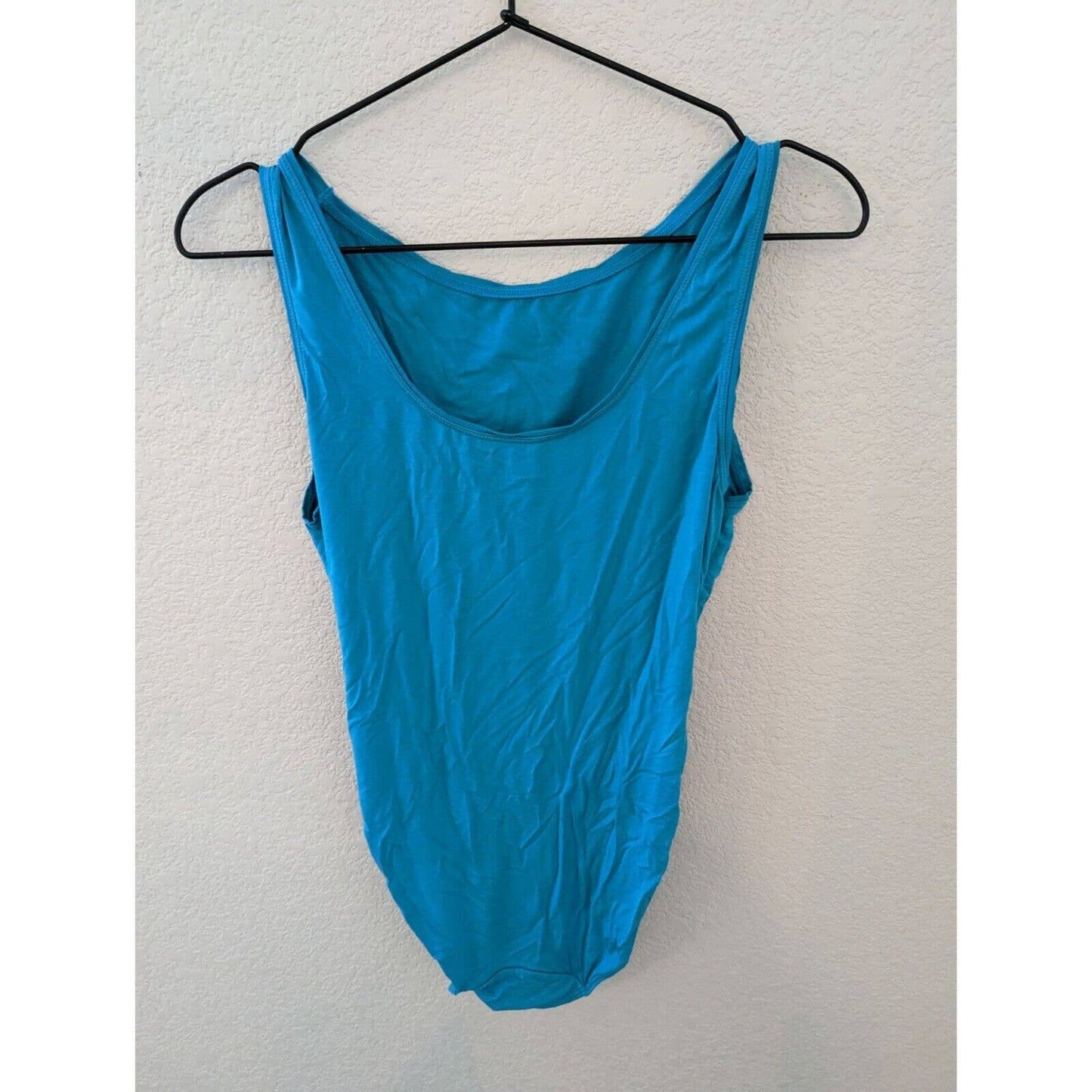 Modern Movement Womens Sz M Bodysuit Tank Top Solid Blue