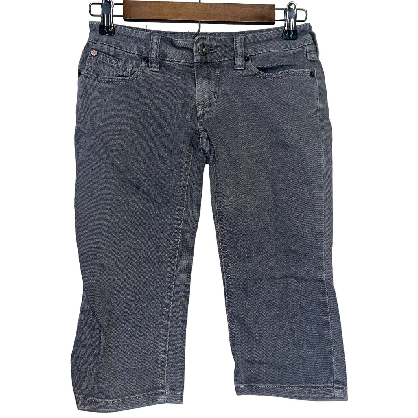 Tilt Juniors Sz 00 Gray Wash Denim Capri Pants Skinny Jeans