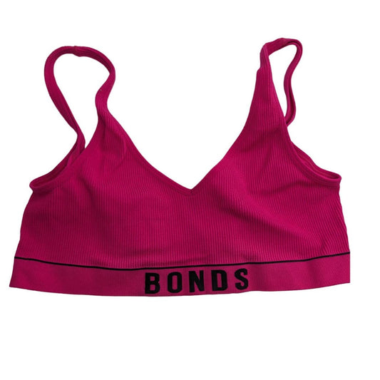 Bonds Originals Womens Sz XL Bright Pink Ribbed Bralette