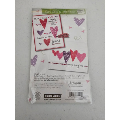 Hero Arts Clear Rubber Stamp Set Many Hearts Valentines Day