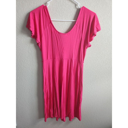 Motherhood Maternity Womens Sz S Knee Length Shirt Dress Bubblegum Pink