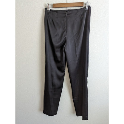 Vintage Y2K Positive Attitude Womens Sz 6 Black Satin Straight Leg Pants