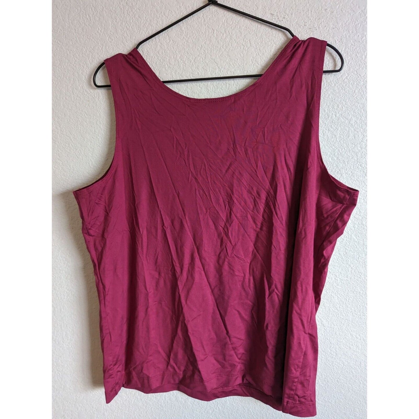 Chicos Womens Sz 3 (2XL) Sleeveless Tank Top Dark Red Lightweight