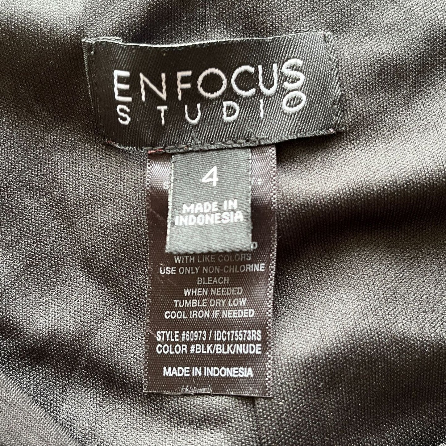 En Focus Studio Womens Sz 4 Formal Maxi Dress Black Floral Sides