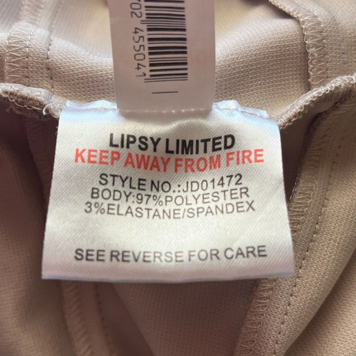 Lipsy London Womens Sz 8 Strapless Mini Dress Gold Metallic Bandage