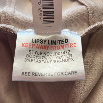 Lipsy London Womens Sz 8 Strapless Mini Dress Gold Metallic Bandage