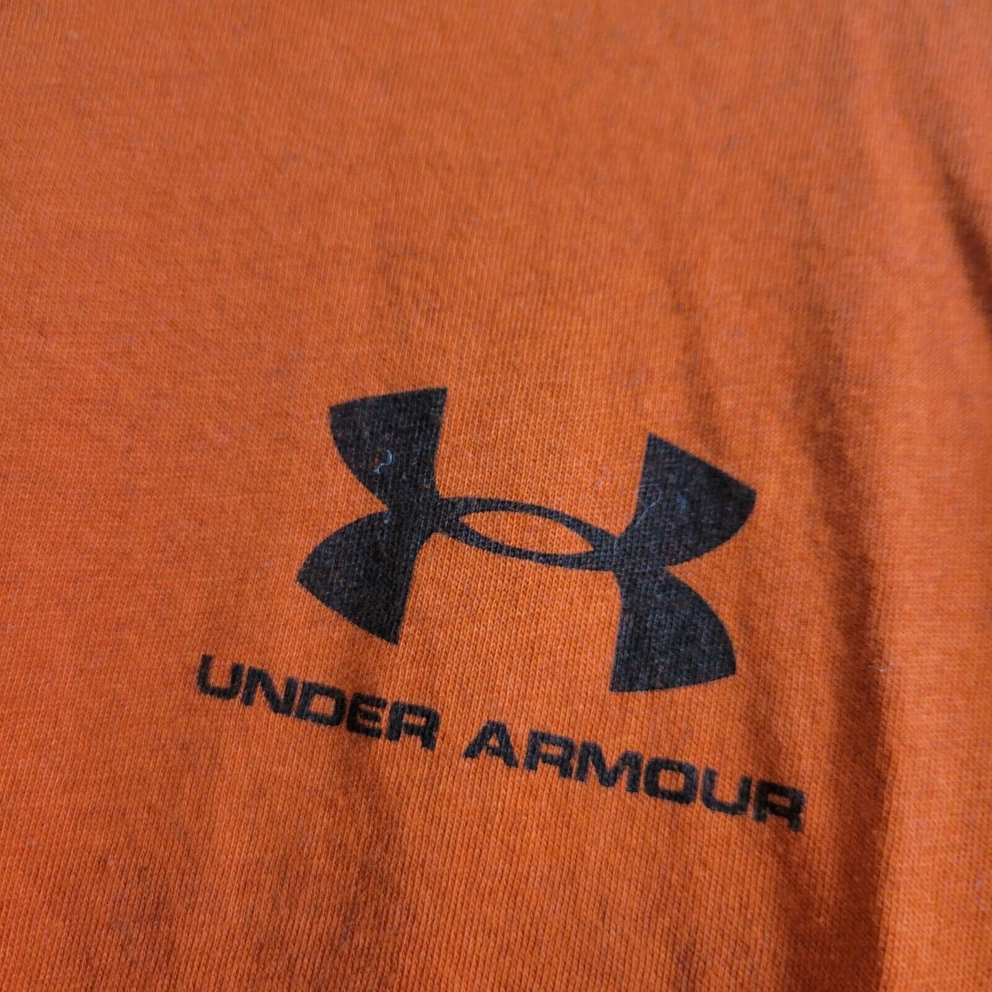 Under Armour Mens Sz M Short Sleeve Loose Fit T Shirt Dark Orange Athletic