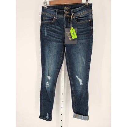 Indigo Rein Juniors Sz 9 Mid Rise Narrow Leg Above Ankle Blue Jeans NEW