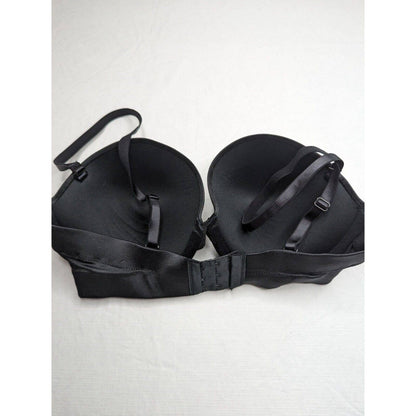 Felina Lingerie Womens Sz 36C Padded Push Up Bra Solid Black Style 90499