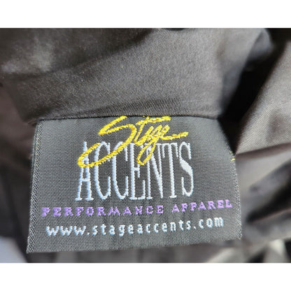 Vintage 1990s Stage Accents Womens Sz 8 Maxi Dress Show Choir Black Beaded