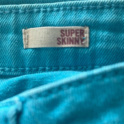 Arizona Jeans Juniors Sz 1 Teal Blue Super Skinny Jeans