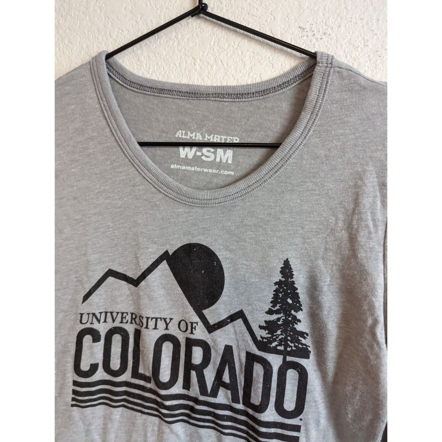 University of Colorado Womens Sz S Long Sleeve T Shirt Gray NEW