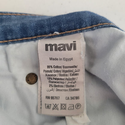 Mavi Jeans Womens Sz 18 Zach Straight Leg Medium Wash Blue