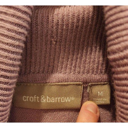 Croft & Barrow Womens Sz M Turtleneck Sweater Light Purple Mauve