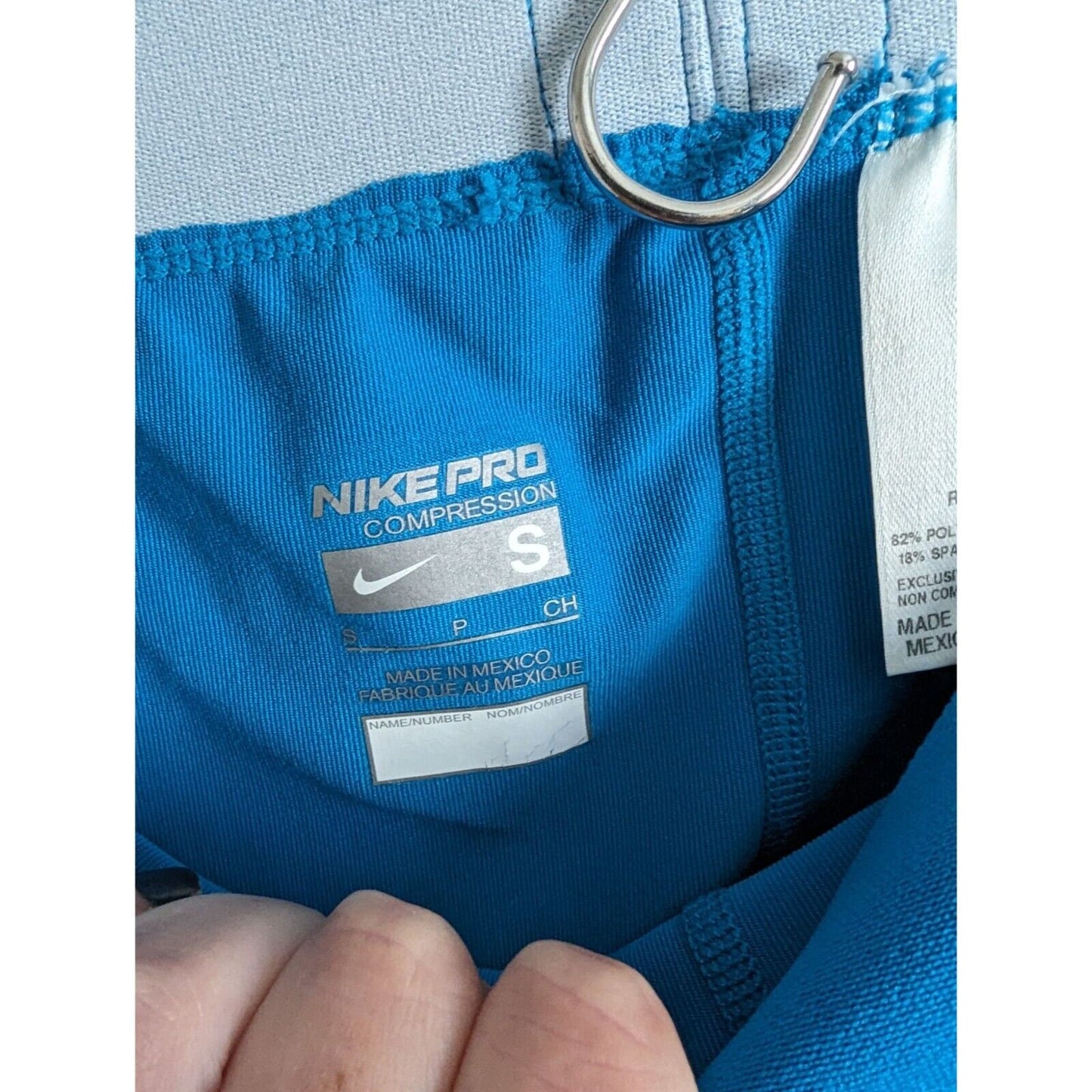 Nike Pro Womens Sz S compression Capri Length Leggings Bright Blue