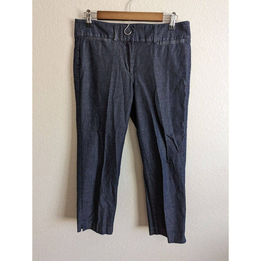 Ann Taylor Mujeres Sz 6 Longitud capri recortada Nlue Jeans Lavado oscuro