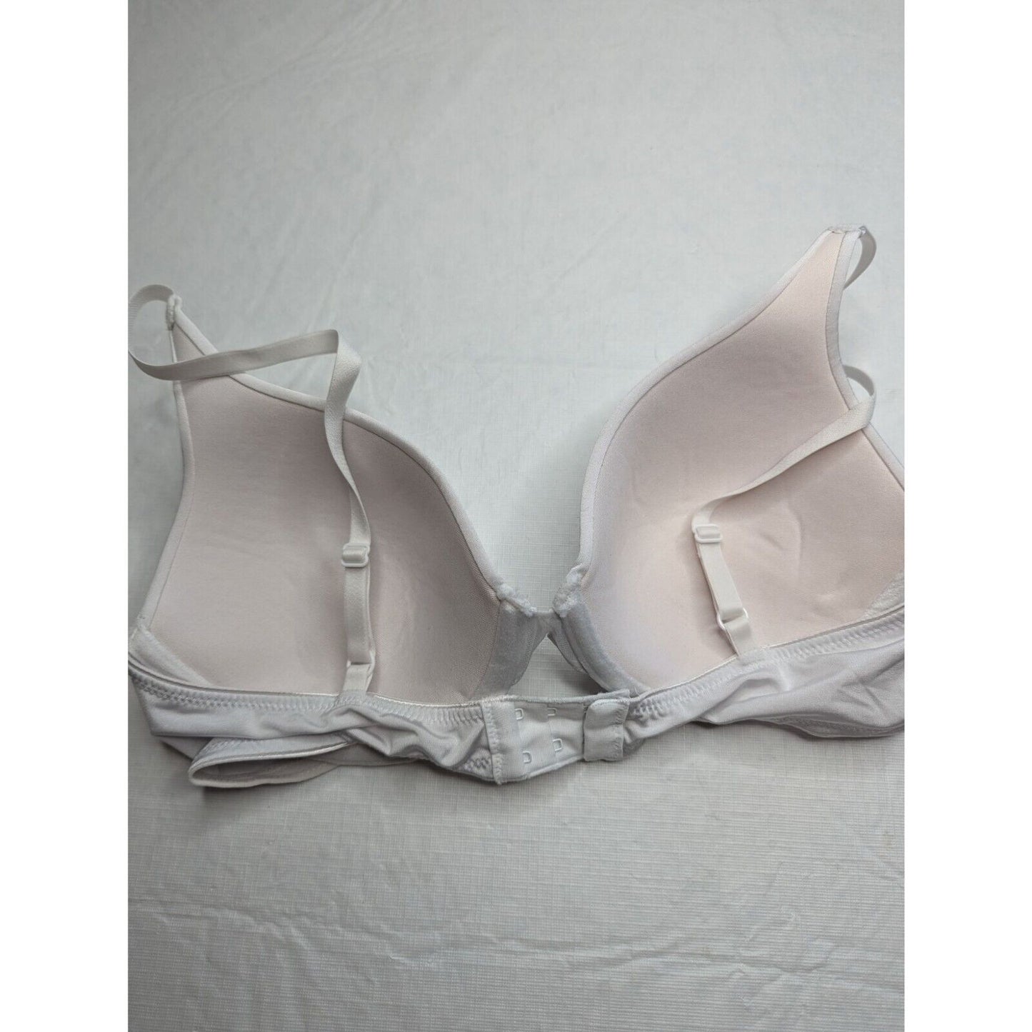 Vintage 1990s Vassarette Womens Sz 36D Solid White T Shirt Bra