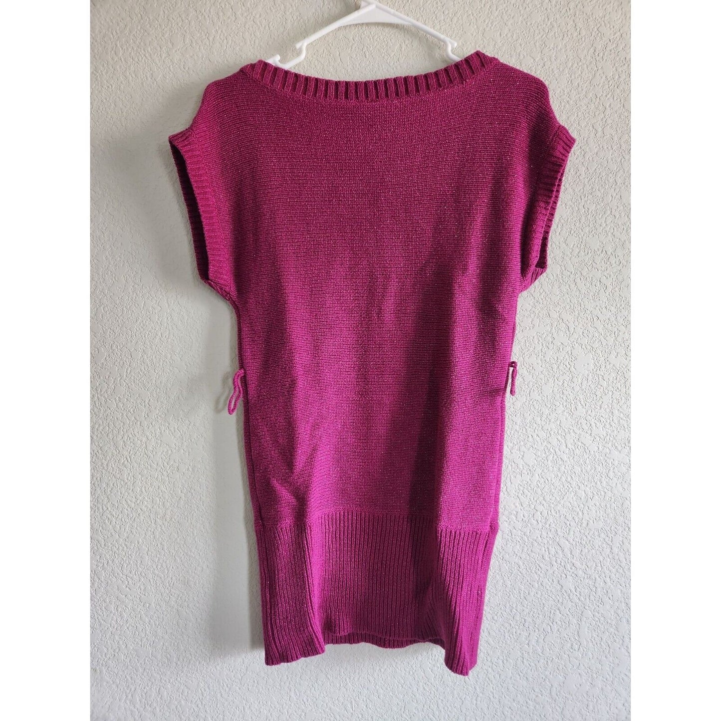 Take Out Juniors Sz M Sweater Dress Mini Purple Vintage Y2K