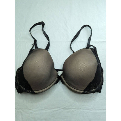 Gilligan & O'Malley Womens Sz 36C White and Black Mesh Padded Push Up Bra