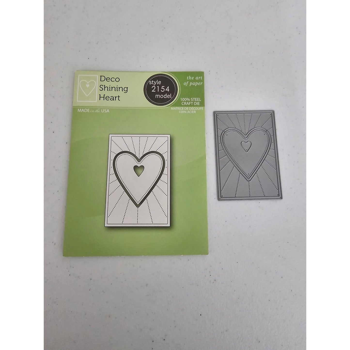 Poppy Stamps Deco Shining Heart Steel Craft Die Model 2154