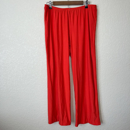 Ambrielle Mujer Sz L Naranja Casual Pull On Pantalones