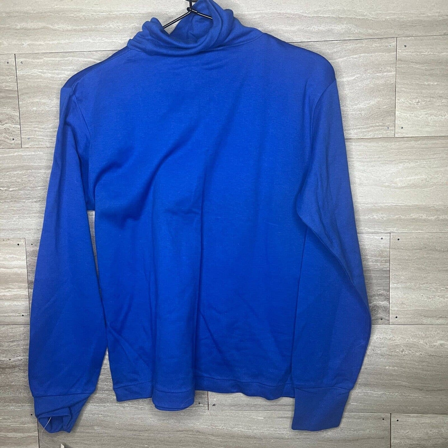 Petite Projections Womens Sz PM 100% Cotton Turtleneck T Shirt Royal Blue NEW