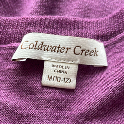 Coldwater Creek Womens Sz M Wool Blend Long Sleeve Shirt Light Purple