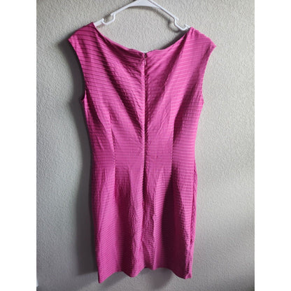 London Times Womens Sz 8 Knee Length Bodycon Dress Bright Pink Bandage Style