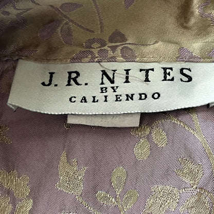 JR Nites by Caliendo Womens Sz 16 Satin Jacket Silver Purple Formal