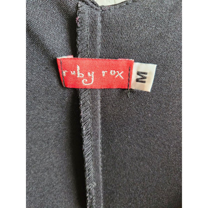 Vintage Ruby Rox Womens Sz M Vintage Asymmetrical Hem Dress Black