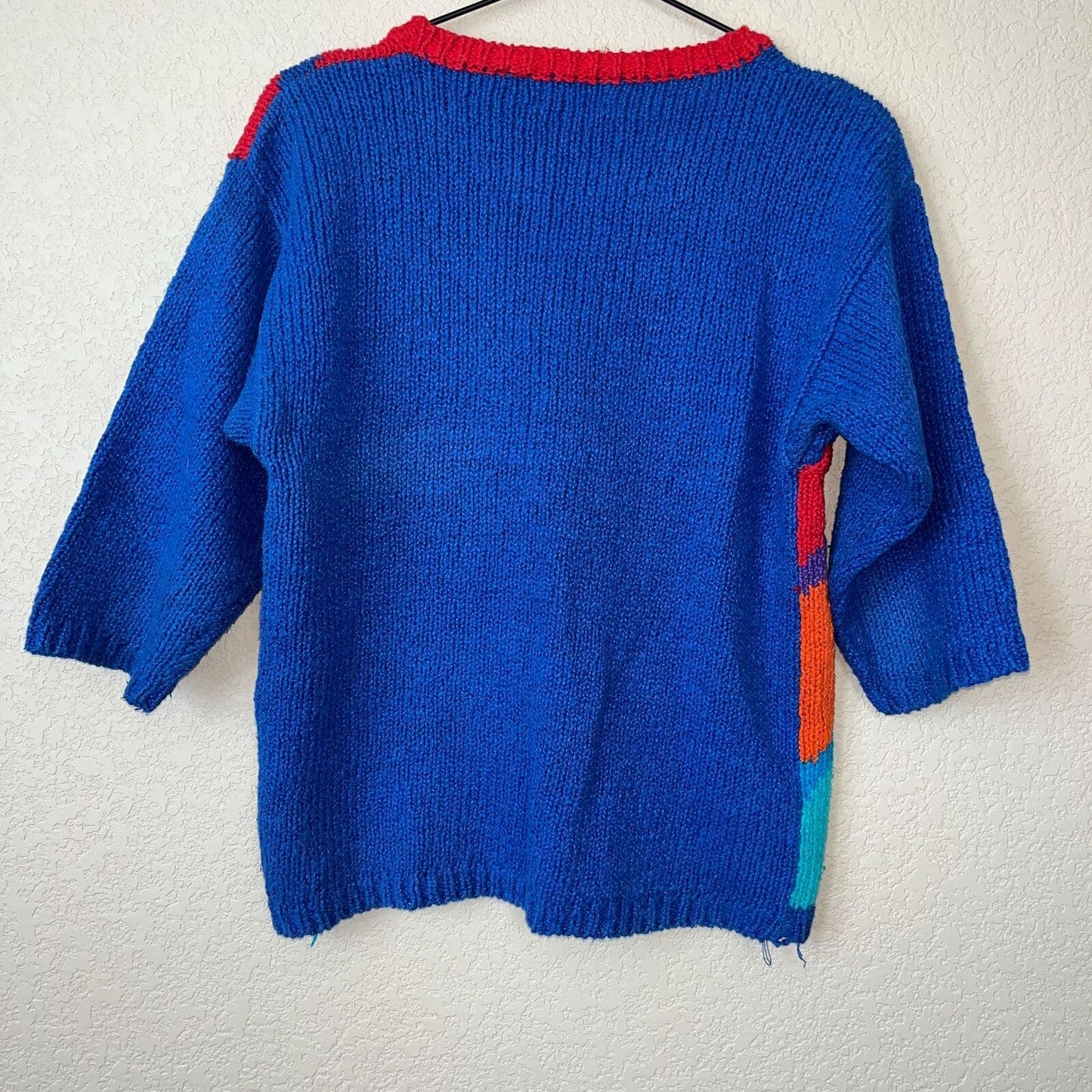 VTG 1980s Renee Tener Jeanne Pierre Womens Sz S Knit Sweater Bold Colors