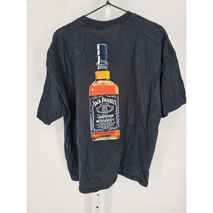 Jack Daniels Whiskey Old No 7 Mens Sz XL Short Sleeve T Shirt Black Gold