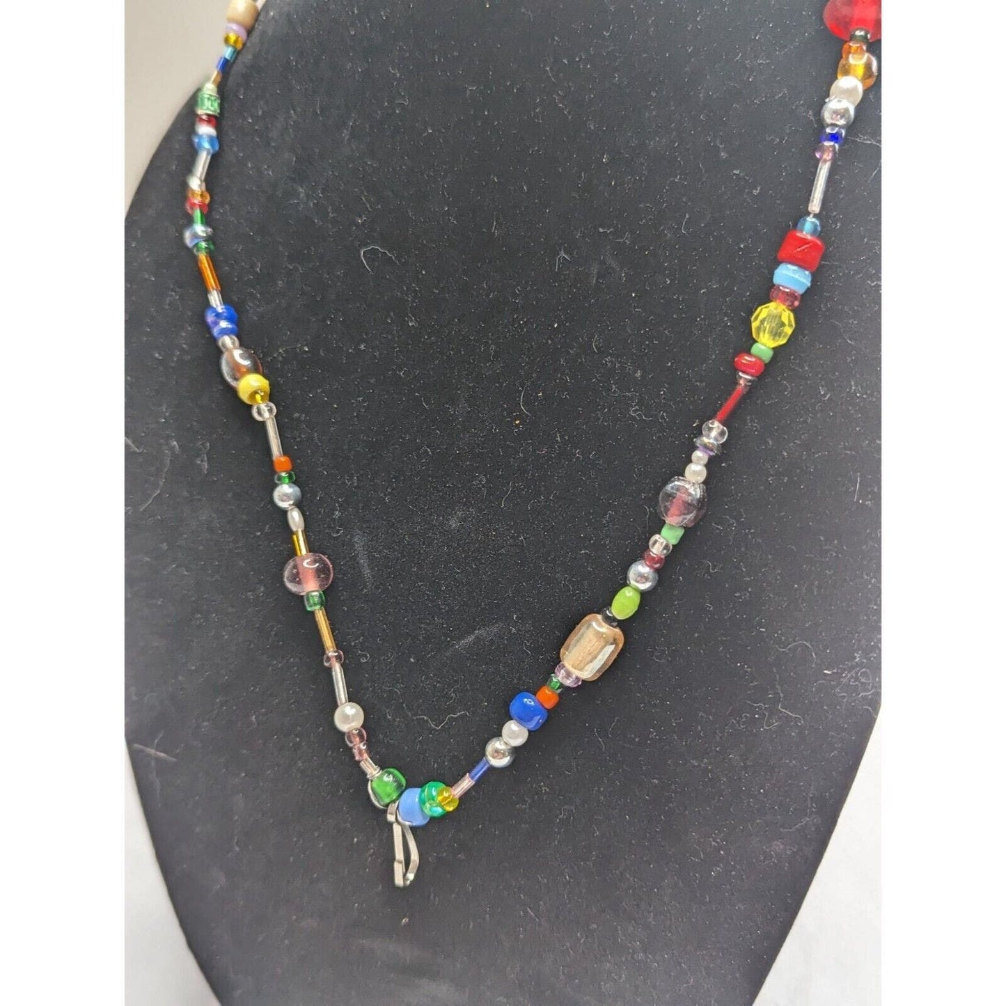 Art To Wear Womens BEaded Lanyard Necklace Colorful Glass Beads