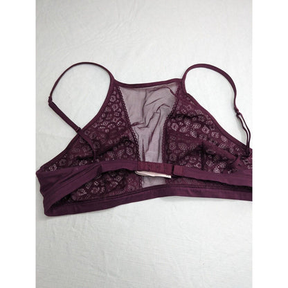 Victorias Secret Dream Angels Sz M Semi Sheer Bralette Dark Purple