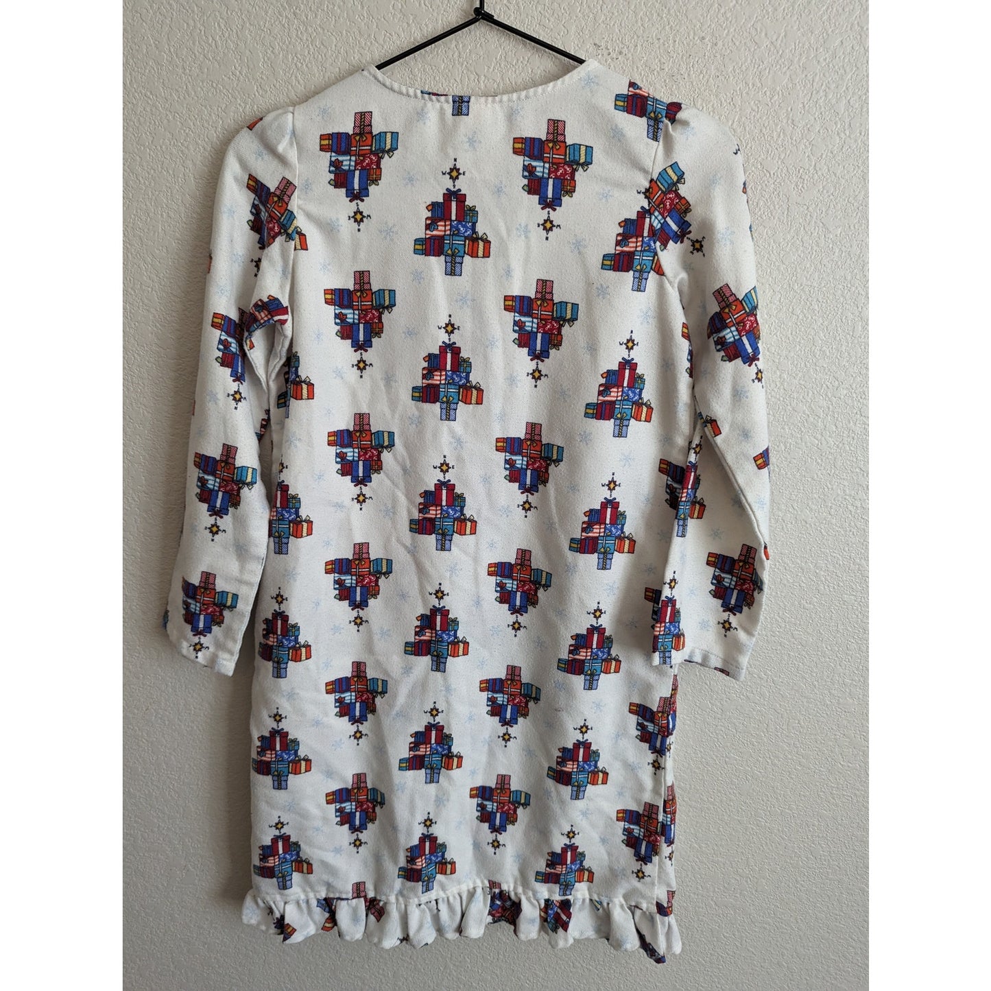 Lands End Kids Girls Sz 10 Christmas Winter Presents Nightgown Long Sleeve