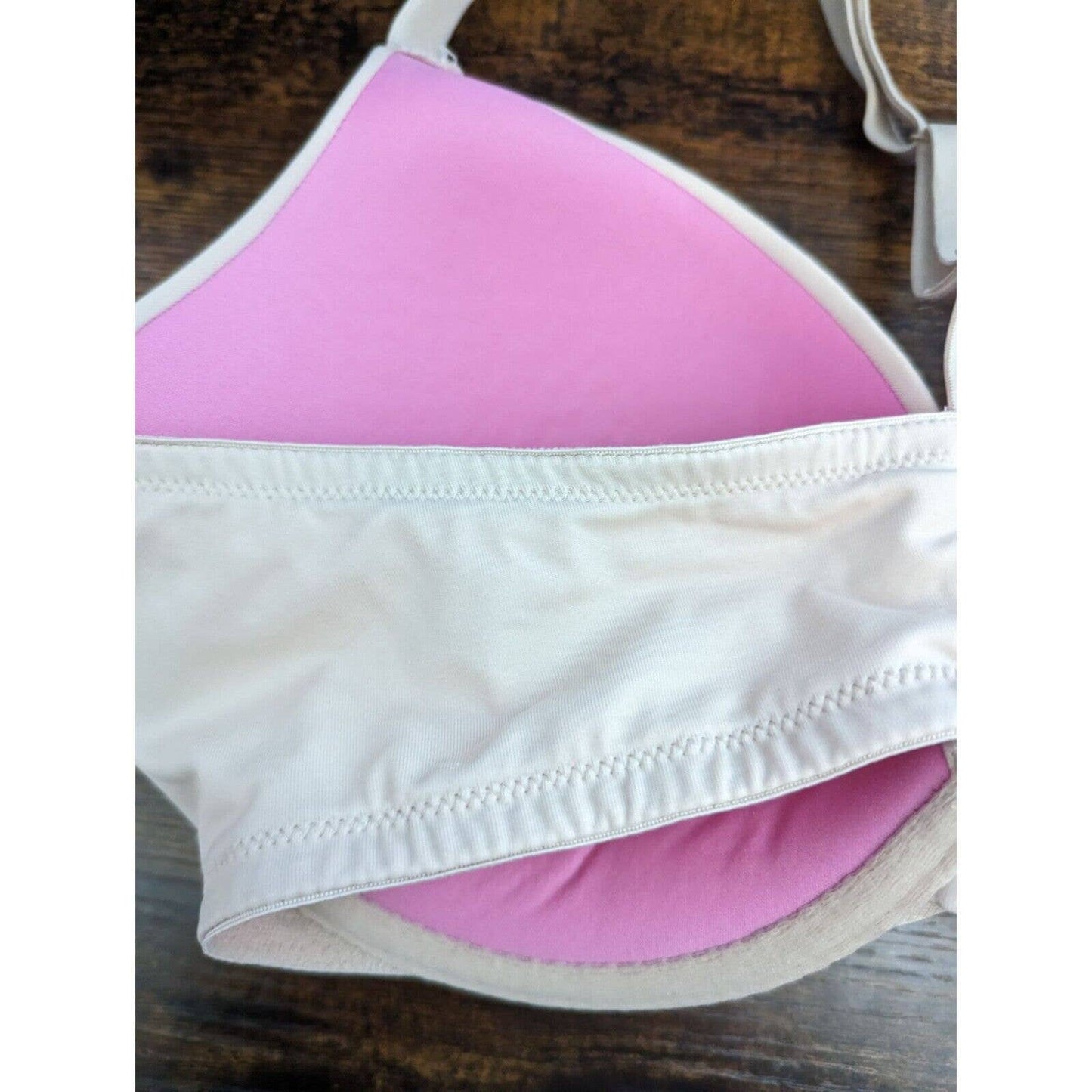 Pink by Victorias Secret Womens Sz 34DD Wear Everywhere Push Up Bra Light Beige