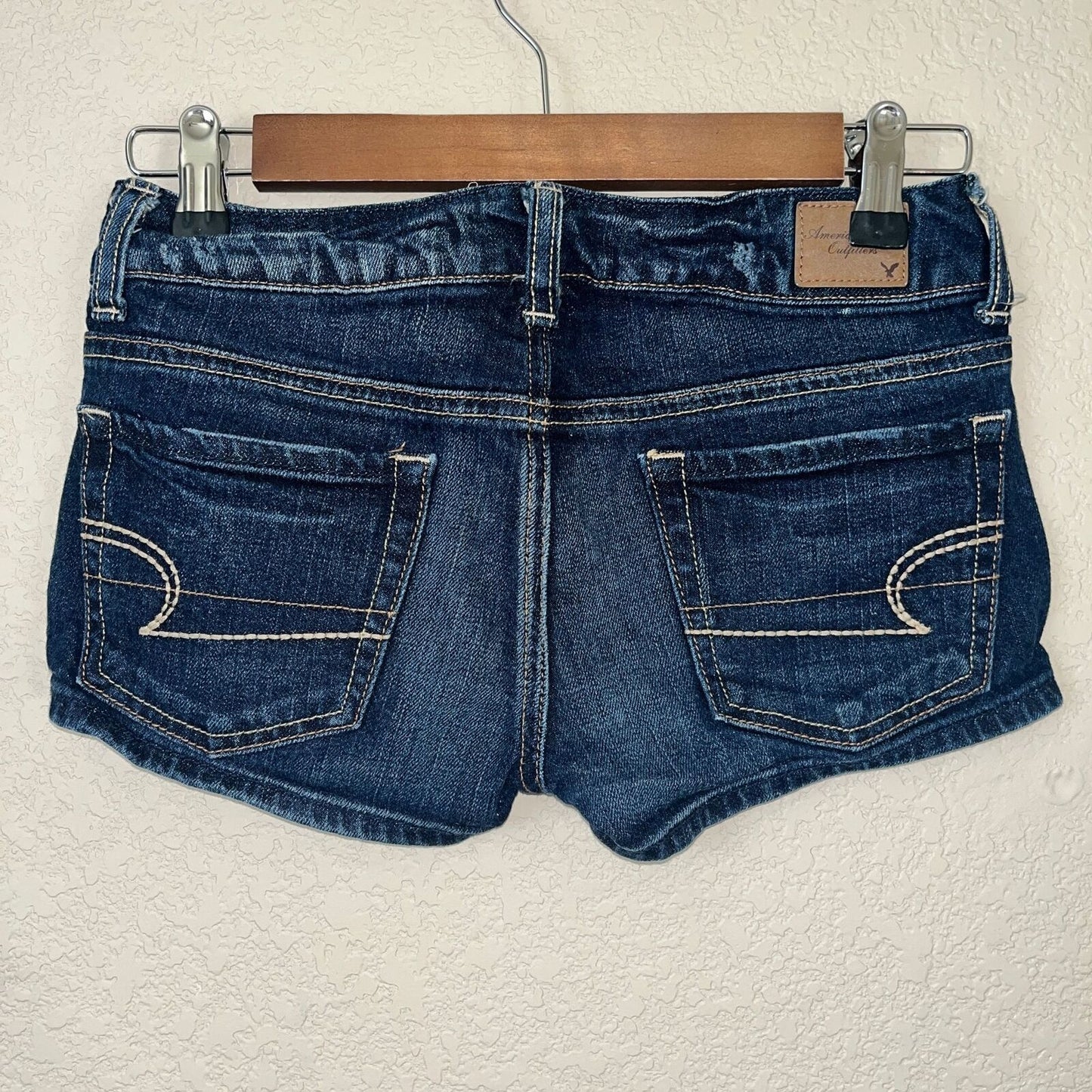 American Eagle Stretch Womens Sz 00 Blue Denim Jean Shorts