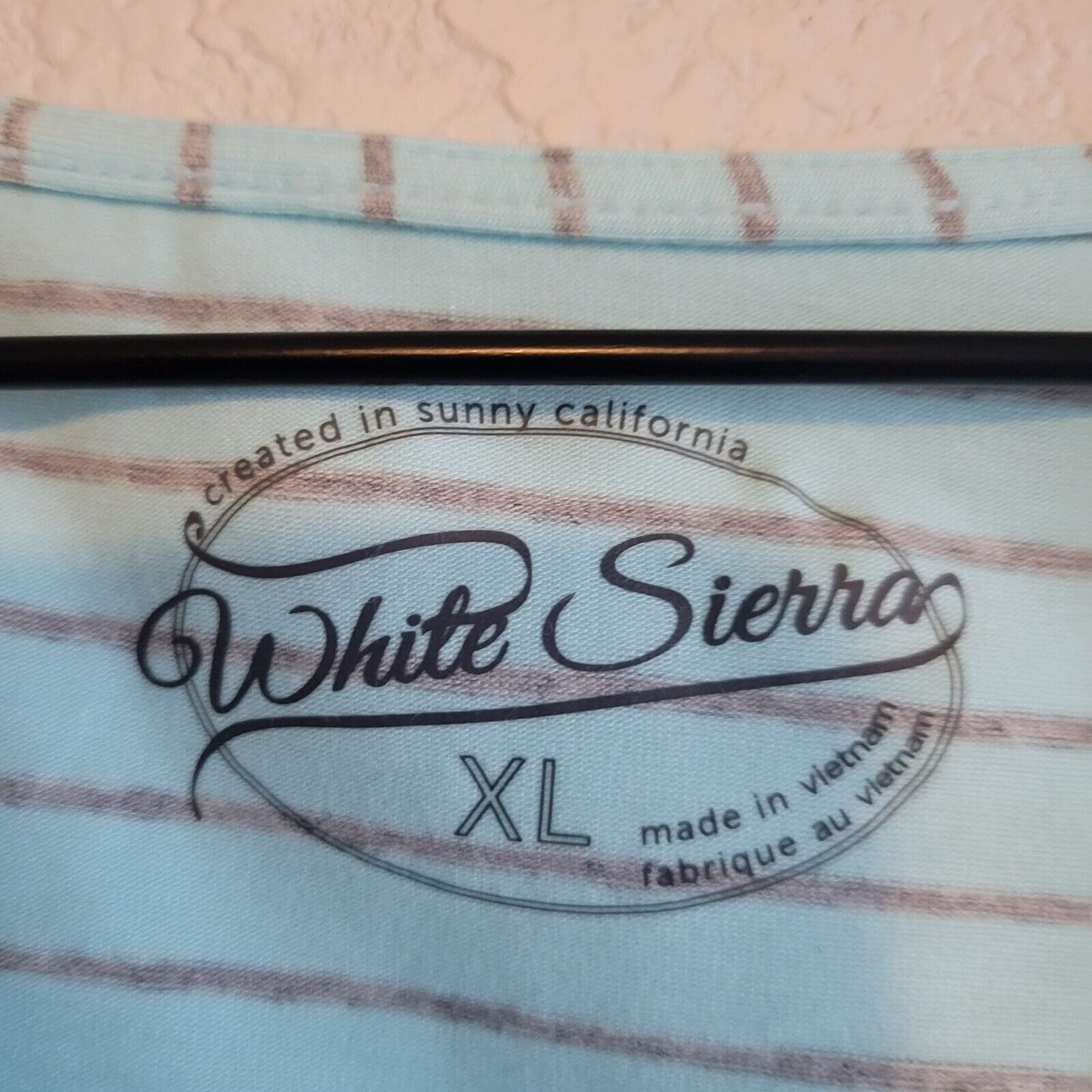 White Sierra Womens Sz XL Shadow Tank Top Aqua Striped NEW