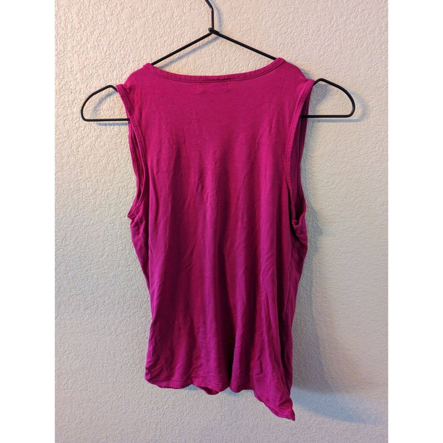 Old Navy Womens Sz S Sleeveless Blouse Pink Faux Wrap V Neck