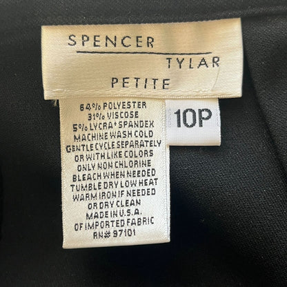 Spencer Tylar Womens Sz 10P Petite Knee Length Skirt Black