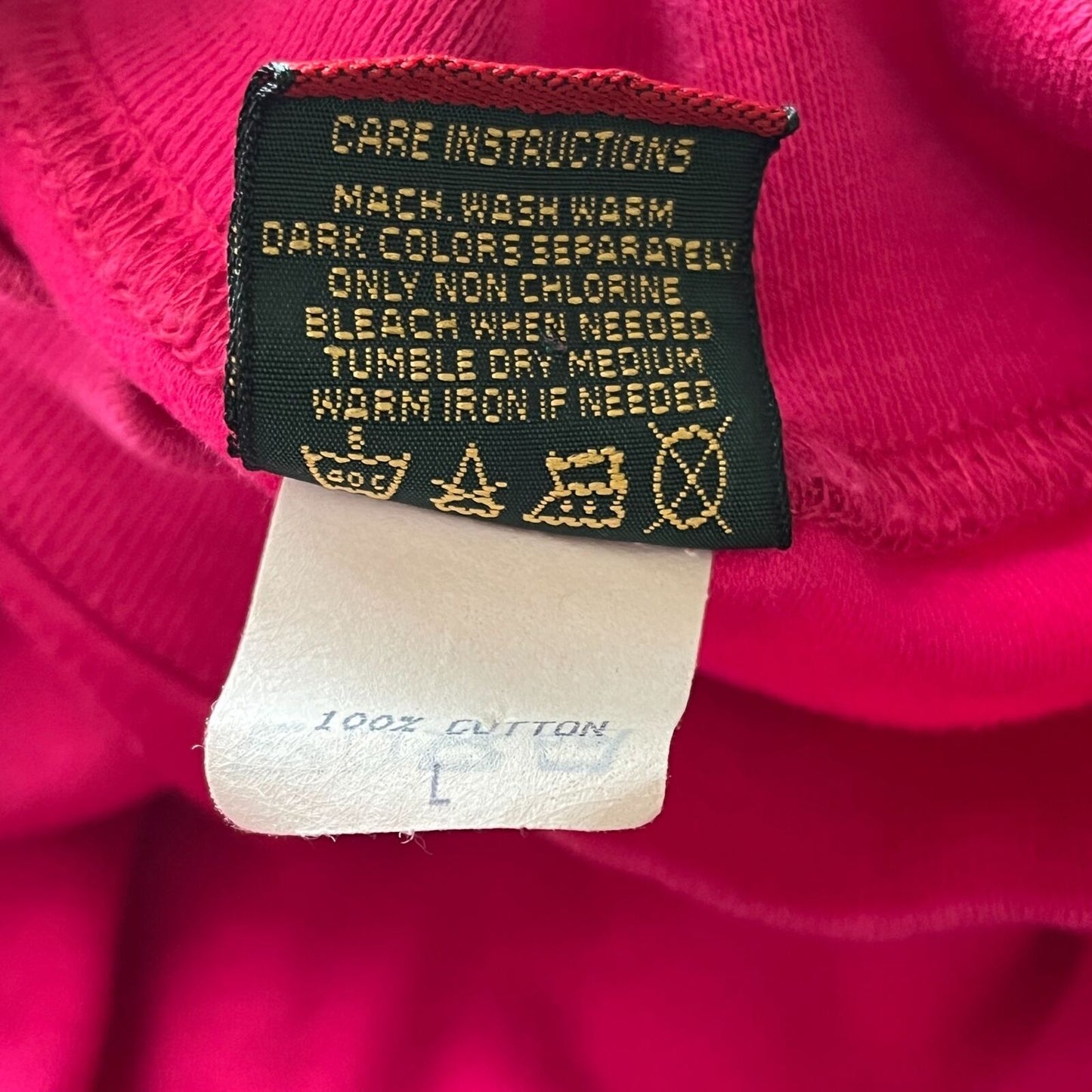 Vintage Cross Creek Womens Sz L 100% Cotton Long Sleeve Shirt Pink