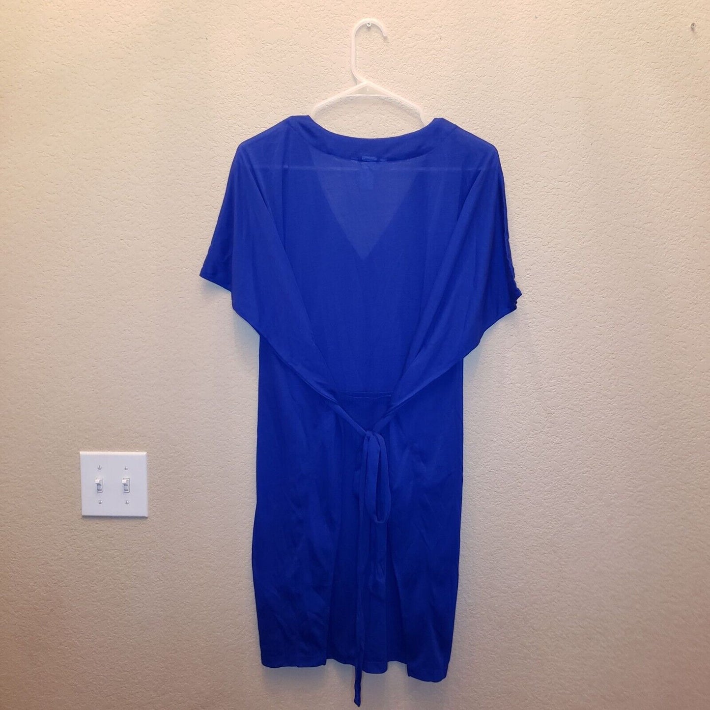 H&M Basic Womens Sz L Knee Length Shirt Dress Royal Blue