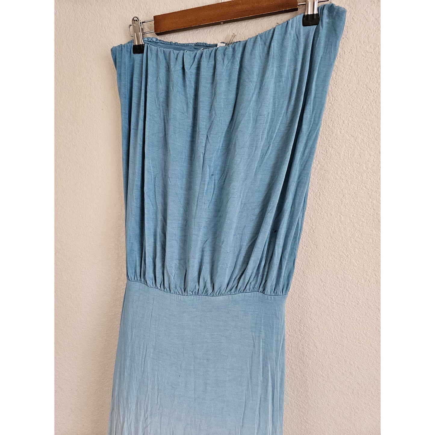 Young Fabulous & Broke Women Sz S Sleeveless Maxi Dress Blue Tie Dye Jersey Knit