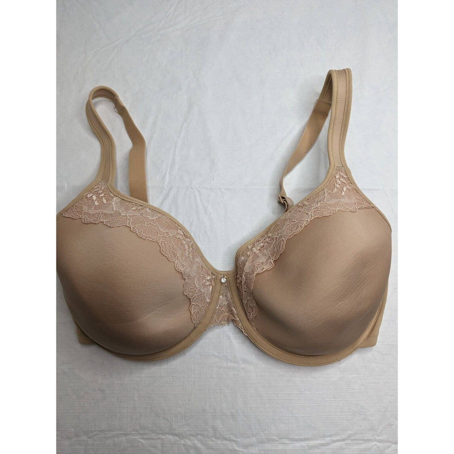 Bali mujer Sz 34DD camiseta beige oscuro sujetador ligeramente forrado estilo 3197