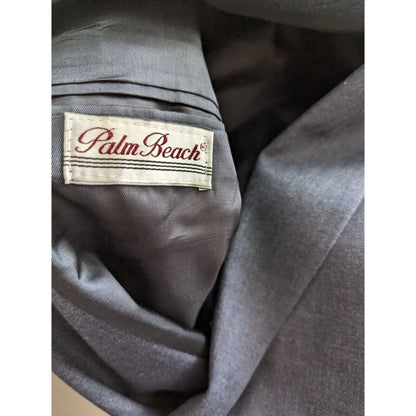 Vintage 1970s Palm Beach Mens 2 Button Suit Coat Navy Blue Sz 42R