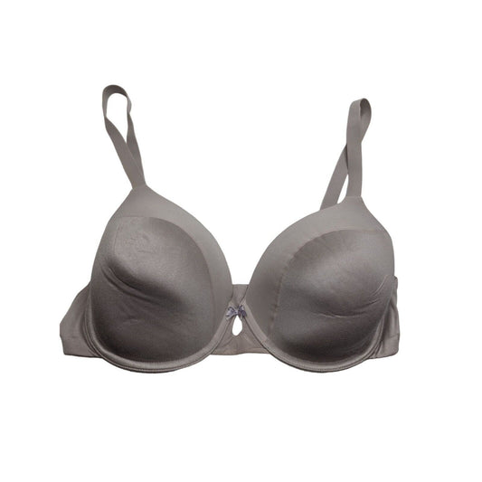 DKNY Womens Sz 38D Classic T Shirt Bra Gray Silver