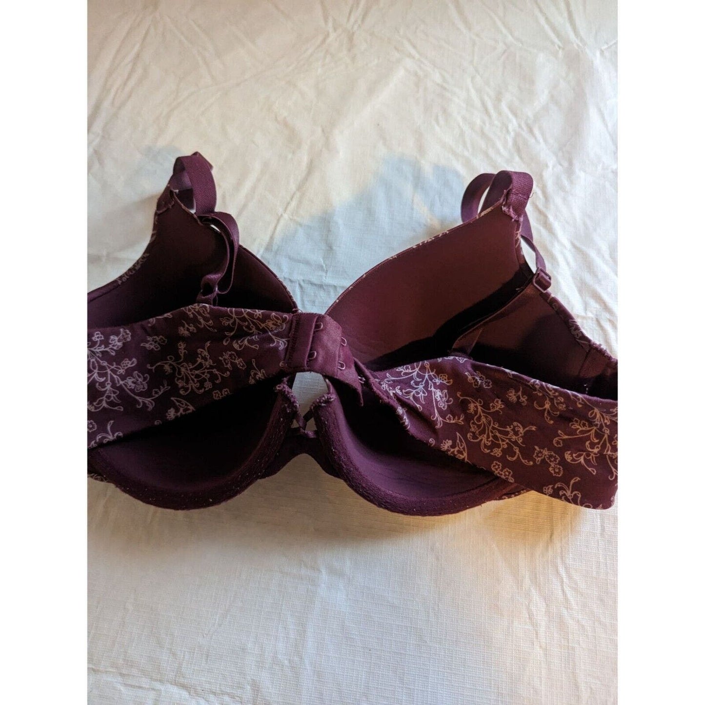 Vintage 1990s Vanity Fair Womens Sz 38C Dark Purple T Shirt Bra 75-306