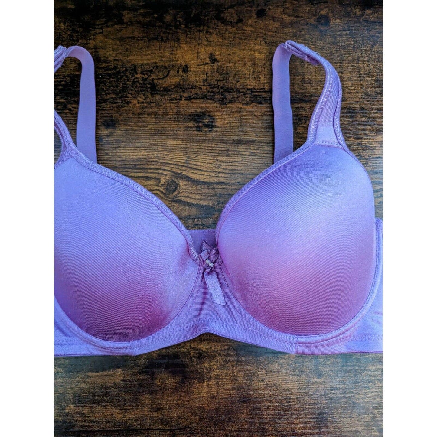 Vintage 1990s Angelina Womens Sz 34D Light Purple Lightly Padded T Shirt Bra