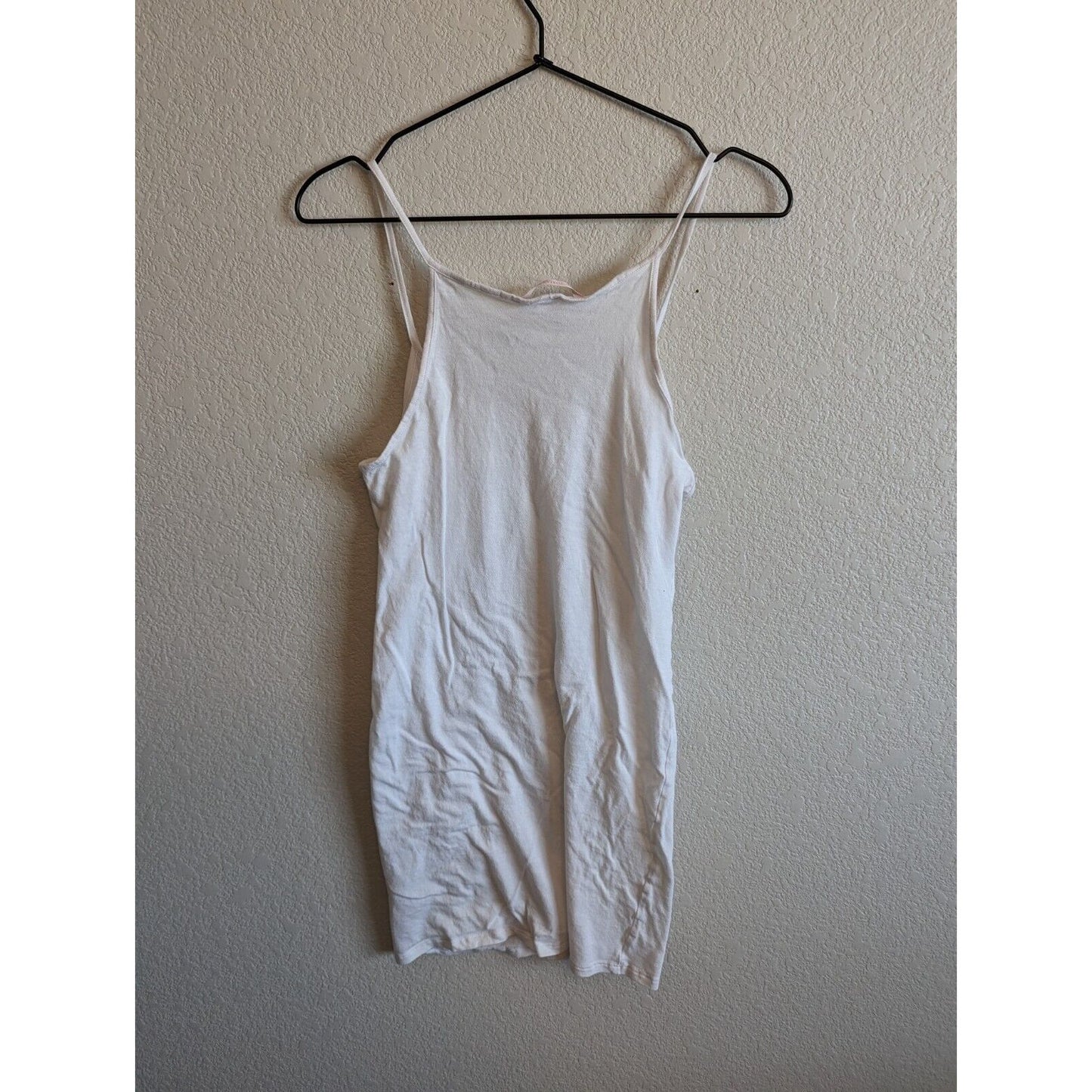 Victorias Secret Womens Sz S Spaghetti Strap Sleep Shirt Solid White